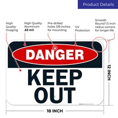 Danger Keep Out Sign,