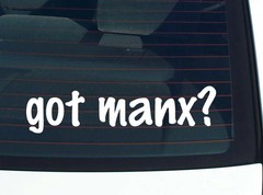 got manx? CAR DECAL BUMPER STICKER VINYL FUNNY JOKE WINDOW