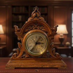 4.25 Inch Clock Insert (108mm) – Quartz Gold Trim Roman Numerals, Battery Pow…