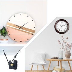 31mm Quartz Long Shaft Clock Movement DIY Wall Length 1-1/5 inch, Black