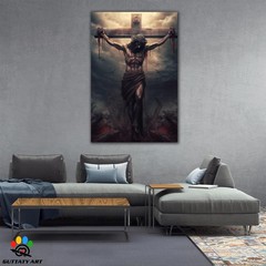 Jesus Canvas Wall Art, Vintage Cross & Jesus Posters Prints, Christian Jesus …