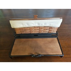 Longaberger Sort & Store Mail Basket Combo W Wrought Iron Docking Station Stand