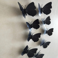 12pcs/Set 3D Butterfly Wall Sticker Modern Magnet Butterfly Sticker Vinyl Decal