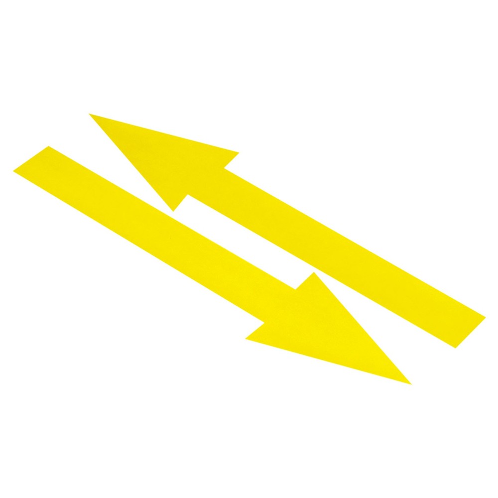 15pack 8″x2″ Arrow Sticker PVC Adhesive Large Arrow Sign Yellow