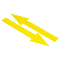 15pack 8″x2″ Arrow Sticker PVC Adhesive Large Arrow Sign Yellow