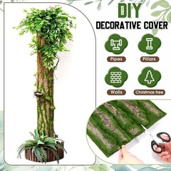 Artificial Moss Bark 11.8 x 11.8 inches Tree Plants Bark DIY for Tree Collar