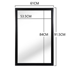 24″x36″ Rectangle Wall Mirror Black Metal Frame For Home and Bathroom Wall Decor
