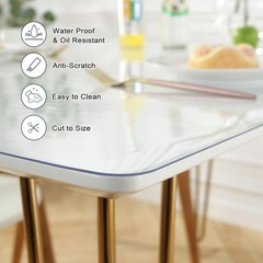 Lovepads Clear Table Cover Protector 40 X 72 Inch 1.5Mm Thick Plastic Table