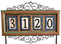 Grasslands Road Decorative Address House Numbers Tiles Magnetic Ceramic Plaques