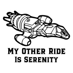 6″ My Other Ride Is Serenity Firefly TV Show Vinyl Decal Sticker