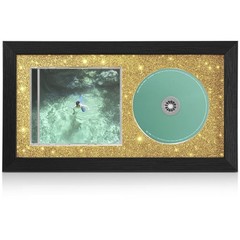 CD Display Frame for CD Case and Discs with Solid Wood, Wall Mounted and Desk…
