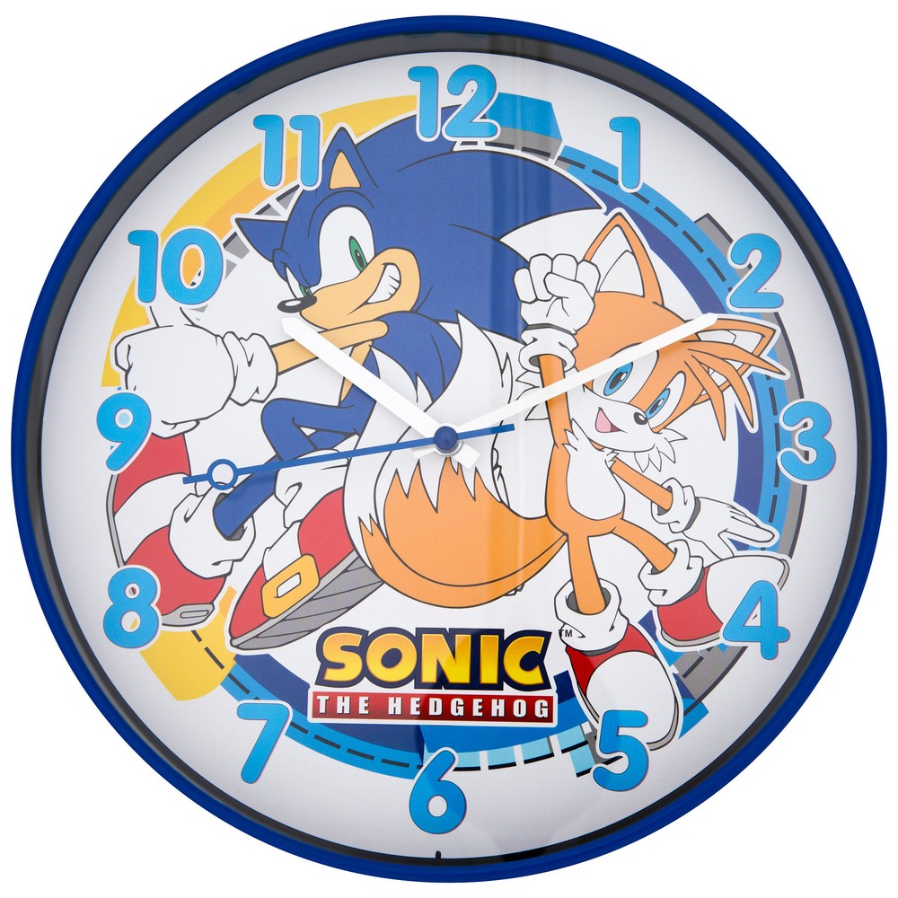 Sonic the Hedgehog and Tails Back to Back 12″ Wall Clock Multi-Color