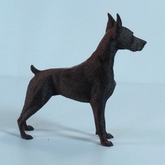 Doberman Pinscher 3D Print Mini Size Dog Cute Canine Pet Animal Small Figure