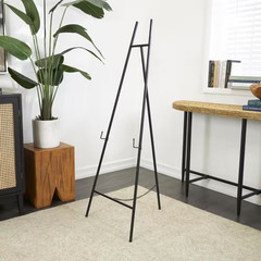 56 In. Black Metal Display 3 Tier Geometric Easel