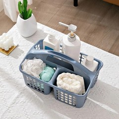 Portable Plastic Shower Basket Simple Functional Hollow Out Storage Basket WasAA