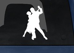 Tango Latin Salsa Samba Dance – Couple Pair Version 2 – Car Tablet Vinyl Decal