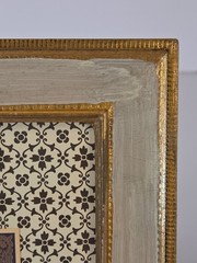 VTG Cavallini & Co «Classico» Picture Frame 5″x7″ Ivory & Gold Florentine ITALY