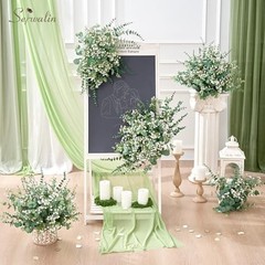 100 Pcs Mixed Artificial Eucalyptus Stems,Babys Breath Artificial 100pcs