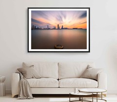 Seascape View Print, Bahrain Wall Art, Manama City Framed Beach Wall Art,Coastal