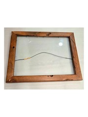 Rustic Live Edge Wooden Picture Frame • Natural Stained Wood • Glass Front Wall