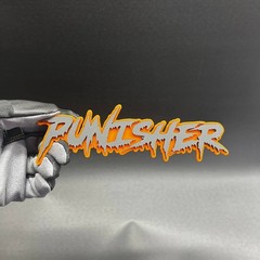 1x PUNISHER Custom Text 3D Acrylic Car Emblem Badge Multicolor Fender Decal