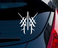 House of Salvation Destiny Fallen In/Outdoor Matte White Vinyl Decal 5.6″x4.8″