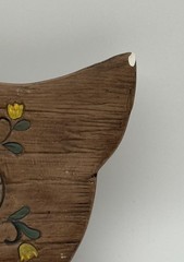 Vintage Hand Painted Ceramic Goose Welcome Plaque Country Farmhouse Wall Decor