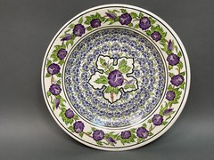 Avanos Design 12.5» Turkish Ceramic Plate Wall Hanging-Turkish Lavender & Green