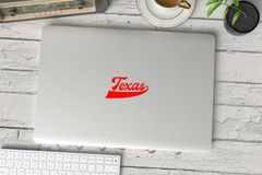 Set of 3 – Texas Script Vinyl Decal – Permanent Sticker for Car, Laptop, Tumbler