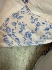 Oversized Quilted Patchwork Blue White Gingham Bow