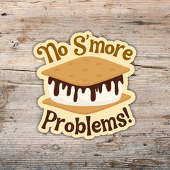 No Smore Problems Funny Camping Sticker S’mores Campfire Outdoor Decal