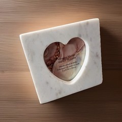 Natural Marble Picture Frame 4x6in Gray/White