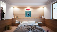 Jaws – Movie Poster (Regular Style – Retro / Vintage Design) (Size: 24″ x 36″)