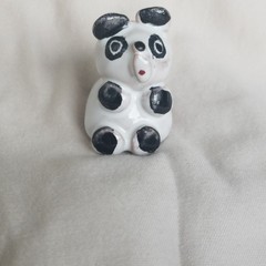White bear Ceramic figurines Animal lover Fairy Garden Miniatures Dioramas