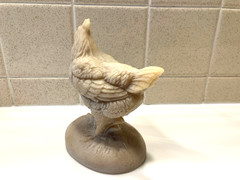 Handmade Molded Beeswax Wax Art Chicken Hen Figurine 6″H x 4 1/2″L x 3 1/8″W