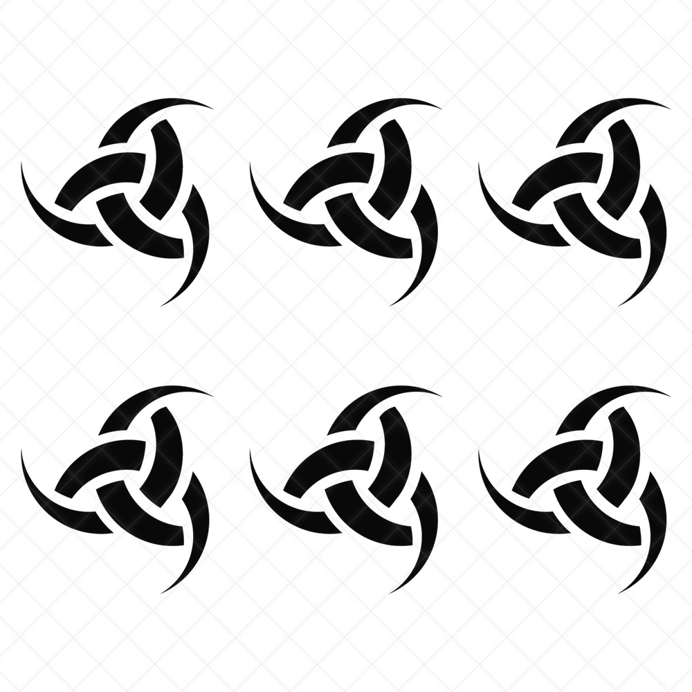 Set of 6 – Odin’s Horn Vinyl Decals | Viking Symbol Stickers