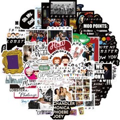 100Pcs Cartoon Friends Sticker for Adults Teens Girls Scrapbooking Water Bottles