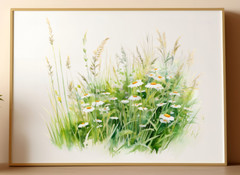 Floral Wall Art Print, Wildflowers Wall Art Decor, Botanical Home Decor #33