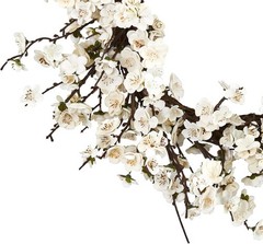 24in. Plum Blossom Wreath