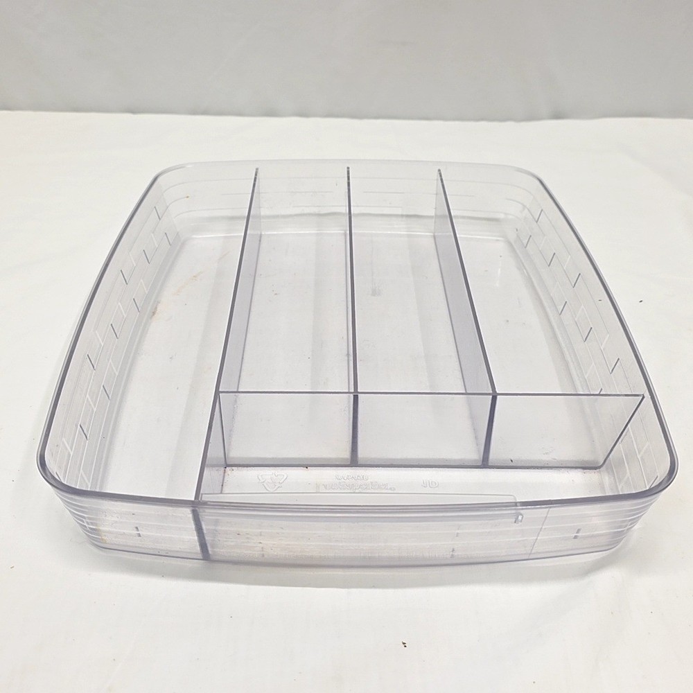 Longaberger Basket Protector 45438 Spoon Drawer Clear Plastic 5 Compartment