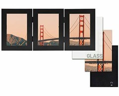 4×6 Trifold Picture Frame Hinged Photo Frames Three Folding Frame Desktop Glass