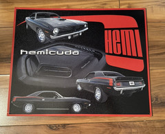 TIN Sign OF 1970 Hemicuda 12″ BY 15″ AS SHOWN