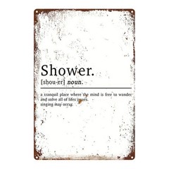 Metal Sign English Word Decor 8X12 Inches