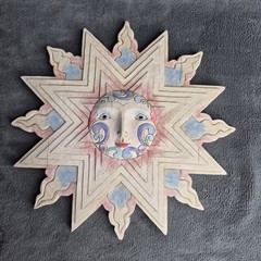 Sun Face Plaque Jim Shore 2007 Wall Hanging Heartwood Creek 11.75” #4010001