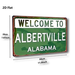 Metal Sign Welcome Albertville Alabama 20.32*30.48 cm
