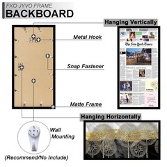 11×22 Newspaper Frame Display 11 x 22 Inch Newspaper Front Page for Wall Li