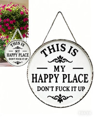 This Is My Happy Place Don’t F It Up Man Cave Metal Sign Rustic Man Cave New