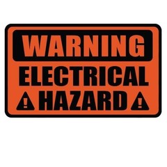 Electrical Hazard High Voltage Warning sticker safety caution decal notice vinyl