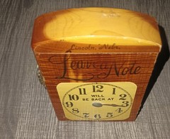Vintage Wooden Leave A Note Will Be Back At Box 3″X4″X1″