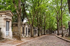 Pre Lachaise Cemetery Path Paris France Photo Art Print Poster 18×12
